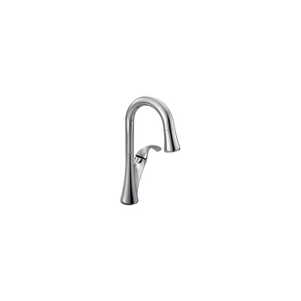 Chrome One-Handle Pulldown Bar Faucet